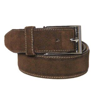 Martin Dingman Brown Leather Suede Dress Belt Men's Size 32